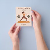 Moderne Chic Yoga Instructor Studio-lessen Flyer (Hand)