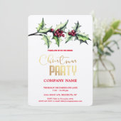 Moderne Chic Zakelijke Kerst Waterverf Kaart (Staand voorkant)