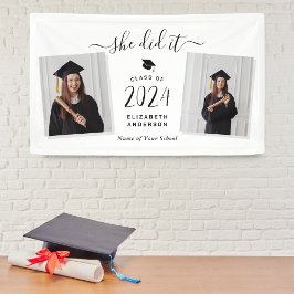 Moderne Chic Ze Heeft Het Gedaan Graduate 2 Foto A Spandoek