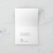 Moderne Chic Zwart-Wit 3 Foto Gevouwen Bruiloft Bedankkaart (Binnen)