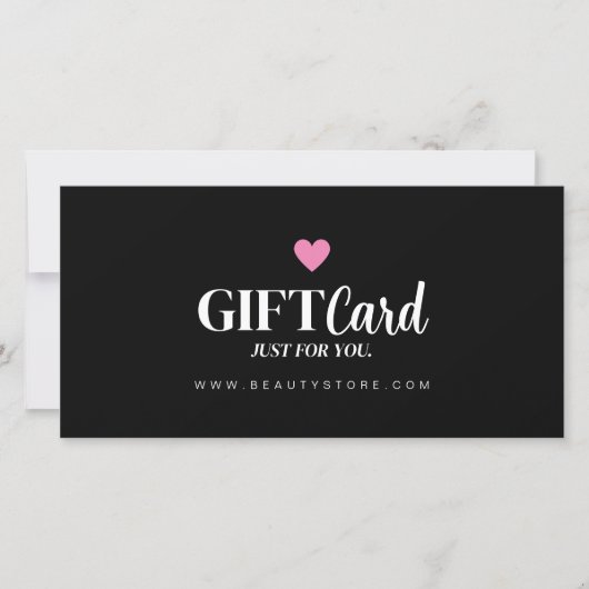 Moderne Chic Zwart-Wit Cadeaubon (Voorkant)