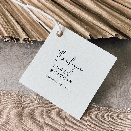 Moderne Chic Zwart-Wit Dank u Bruiloft Bedankjes Labels