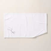 Moderne Chic Zwarte Naam Script Wit Bad Handdoek (Handdoek)