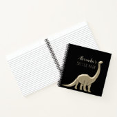 Moderne Chic Zwarte Schetsboek Notitieboek (Binnen)