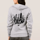 Moderne Chicago Skyline Hoodie (Achterkant)