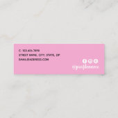 Moderne chick roze nail artiest mini visitekaartje (Achterkant)