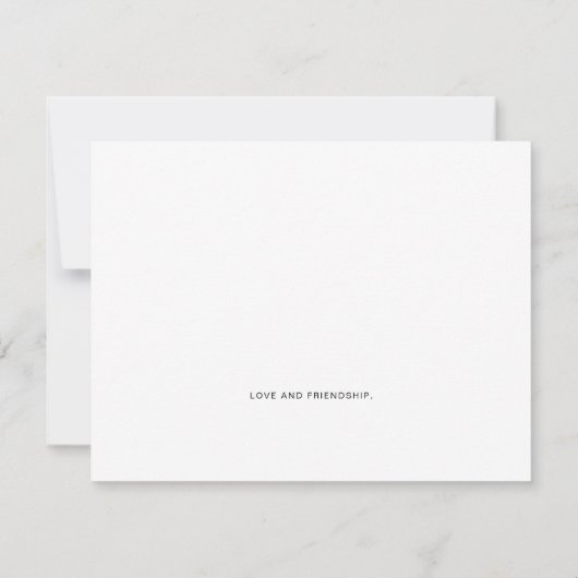 Moderne Chief Bridesmaid Black White Kaart (Achterkant)