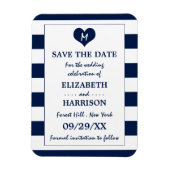 Moderne Chileense marine en witte bruiloft redden  Magneet (Verticaal)