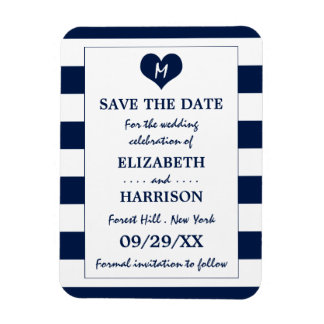 Moderne Chileense marine en witte bruiloft redden  Magneet