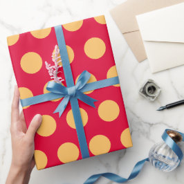 Moderne Chili Pepper Polka Dots Kerstmis Cadeaupapier