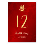 Moderne Chinese bruiloft Kaart (Voorkant)