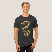 Moderne Chinese draak Tri-Blend Shirt (Voorkant volledig)