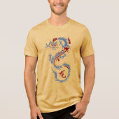 Moderne Chinese Draak Tri-Blend Shirt (Voorkant)