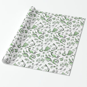 Moderne Chinese Keuken Inkt Tekening Wrapping Pape Cadeaupapier