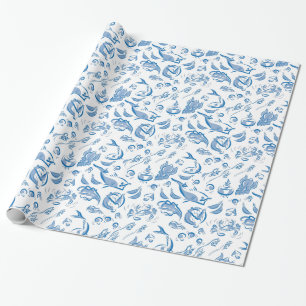 Moderne Chinese Keuken Inkt Tekening Wrapping Pape Cadeaupapier