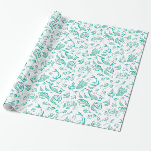 Moderne Chinese Keuken Inkt Tekening Wrapping Pape Cadeaupapier