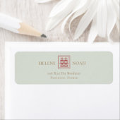 Moderne Chinese minimalistische legante olifantenb Etiket (Insitu)