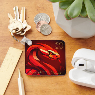 Moderne Chinese Nieuwjaarsslang 2025 BSqK03 Sleutelhanger