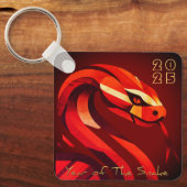 Moderne Chinese Nieuwjaarsslang 2025 BSqK03 Sleutelhanger (Voorkant)