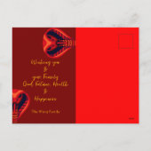 Moderne Chinese Nieuwjaarsslang 2025 HPostCc Feestdagenkaart (Achterkant)