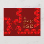 Moderne Chinese Nieuwjaarsslang 2025 HPostCc Feestdagenkaart (Voorkant)