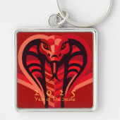 Moderne Chinese Nieuwjaarsslang 2025 MSqK02 Sleutelhanger (Voorkant)