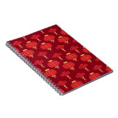 Moderne Chinese rode lantaarn patroon Notitieboek (Rechterzijde)