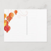 Moderne Chinese rode lantaarns die de datum beware Aankondigingskaart (Achterkant)