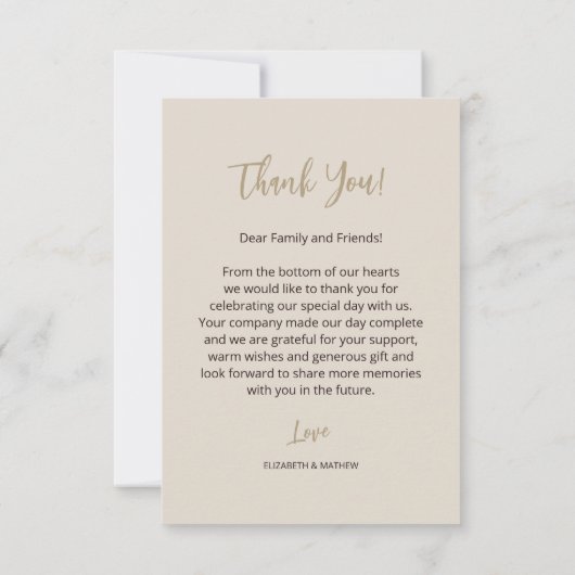 Moderne Chinese trouwfoto dank u Bedankkaart (Achterkant)
