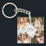 Moderne Chique Beste Vriend BFF Foto Sleutelhanger<br><div class="desc">Een beste vrienden foto sleutelhanger met ruimte voor 8 foto's. Personaliseer het met foto's van uw leuke tijden samen. Ontworpen voor u door Blackberry Boulevard.</div>