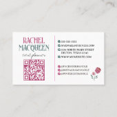 Moderne chique bloemenbloemen Waterverf Visitekaartje (Achterkant)