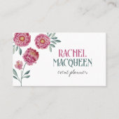 Moderne chique bloemenbloemen Waterverf Visitekaartje (Voorkant)
