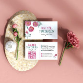 Moderne chique bloemenbloemen Waterverf Visitekaartje