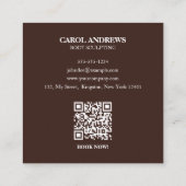 Moderne Chique Body Sculpting Waxing Massage QR Co Vierkante Visitekaartje (Achterkant)