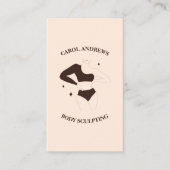 Moderne Chique Body Sculpting Waxing Massage QR Co Visitekaartje (Voorkant)