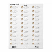 Moderne chique Boheemse Waterverf Floral Wedding L Etiket (Full Sheet)