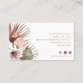 Moderne chique Boheemse Waterverf Florals Foto Boo Afsprakenkaartje (Achterkant)