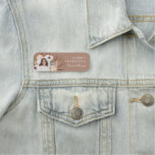 Moderne chique Boheemse Waterverf Florals Foto Boo Naamplaatje (In situ)