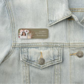 Moderne chique Boheemse Waterverf Florals Foto Boo Naamplaatje (In situ)