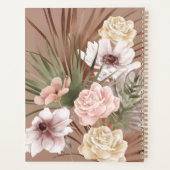 Moderne chique Boheemse Waterverf Florals Foto Boo Planner (Achterkant)