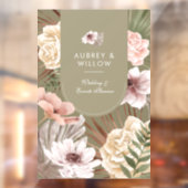 Moderne chique Boheemse Waterverf Florals Foto Boo Raamsticker (Vel 2)