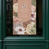 Moderne chique Boheemse Waterverf Florals Foto Boo Raamsticker