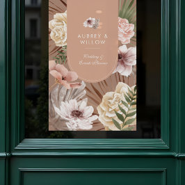 Moderne chique Boheemse Waterverf Florals Foto Boo Raamsticker