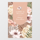 Moderne chique Boheemse Waterverf Florals Foto Boo Raamsticker (Vel)