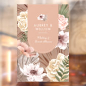 Moderne chique Boheemse Waterverf Florals Foto Boo Raamsticker (Vel 2)