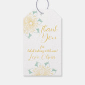 Moderne chique Boho bloemig zoet 16 verjaardagsfee Cadeaulabel (Achterkant)