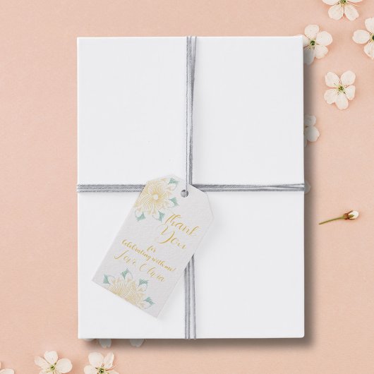 Moderne chique Boho bloemig zoet 16 verjaardagsfee Cadeaulabel