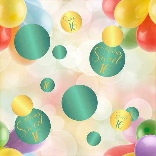 Moderne chique Boho bloemig zoet 16 verjaardagsfee Confetti