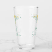 Moderne chique Boho bloemig zoet 16 verjaardagsfee Glas (Links)