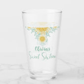 Moderne chique Boho bloemig zoet 16 verjaardagsfee Glas (Voorkant)
